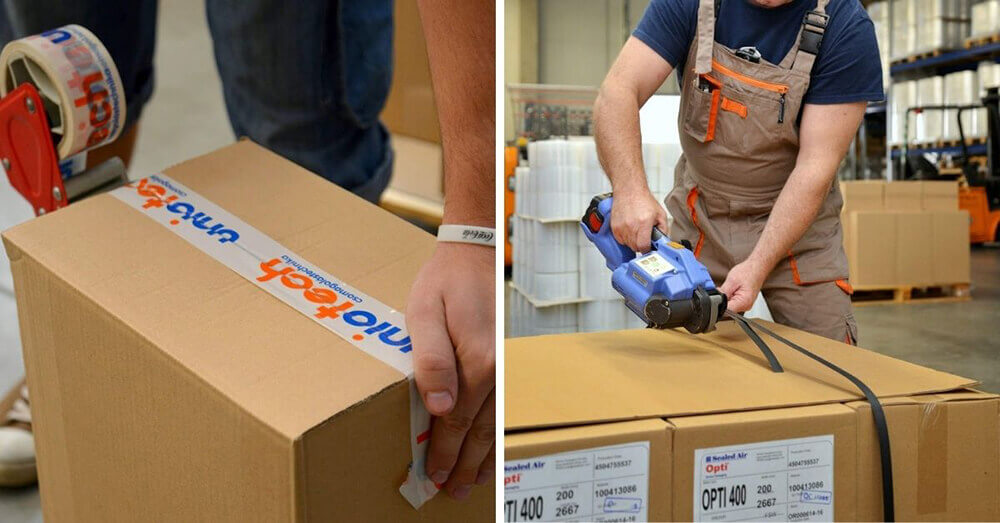 Mivel zárjuk le a csomagoló dobozt: ragasztószalaggal vagy pántszalaggal?